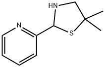 Pyridine, 2-(5,5-dimethyl-2-thiazolidinyl)- Structure