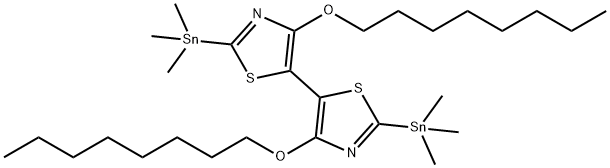 4,4'-双(辛氧基)-2,2'-双(三甲基锡烷基)-5,5'-联噻唑,2215018-37-2,结构式