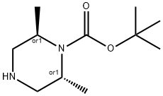 trans-1-Boc-2,6-dimethyl-piperazine Struktur