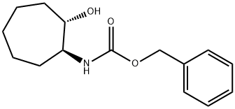 (1S,2S)-(2-Hydroxy-cycloheptyl)-carbamic acid benzyl ester Struktur
