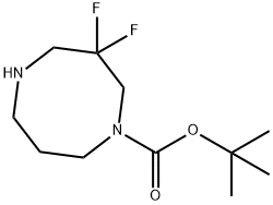 TERT-BUTYL 3,3-DIFLUORO-1,5-DIAZOCANE-1-CARBOXYLATE, 2219374-50-0, 结构式