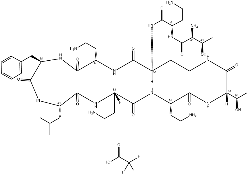 Polymyxin B nonapeptide TFA Structure