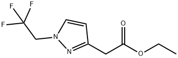 Ethyl 2-[1-(2,2,2-trifluoroethyl)pyrazol-3-yl]acetate 结构式