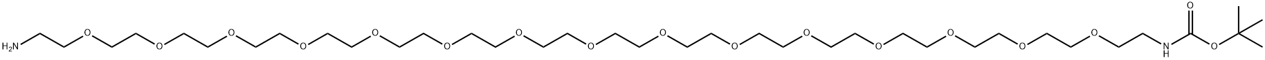 Boc-NH-PEG15-NH2 化学構造式