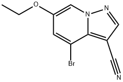4-溴-6-乙氧基吡唑并[1,5-A]吡啶-3-甲腈, 2222653-69-0, 结构式