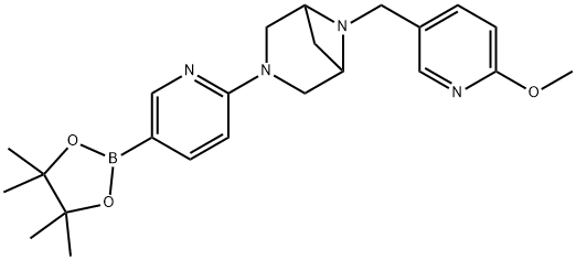 3,6-Diazabicyclo[3.1.1]heptane, 6-[(6-methoxy-3-pyridinyl)methyl]-3-[5-(4,4,5,5-tetramethyl-1,3,2-dioxaborolan-2-yl)-2-pyridinyl]-,2222757-35-7,结构式