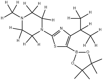 [4-(iso-Propyl)-2-(N-methylpiperazin-1-yl)-d18]-thiazole-5-boronic acid pinacol ester|
