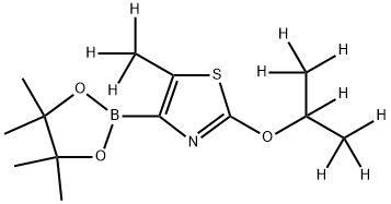 [5-Methyl-2-(iso-propoxy)-10]-thiazole-4-boronic acid pinacol ester Struktur