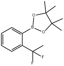 2-[2-(1,1-DIFLUOROETHYL)PHENYL]-4,4,5,5-TETRAMETHYL-1,3,2-DI氧BOROLANE2-[2-(1,1-DIFLUOROETHYL)PHENYL]-4,4,5,5-TETRAMETHYL-1,3,2-DIOXABOROLANE, 2223059-10-5, 结构式