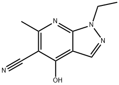 1-ethyl-4-hydroxy-6-methyl-1H-pyrazolo[3,4-b]pyridine-5-carbonitrile 结构式