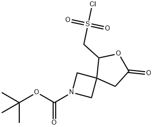 TERT-BUTYL 5-[(CHLOROSULFONYL)METHYL]-7-OXO-6-OXA-2-AZASPIRO[3.4]OCTANE-2-CARBOXYLATE, 2225144-48-7, 结构式