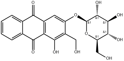Lucidin 3-O-glucoside 化学構造式