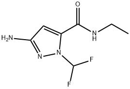 3-amino-1-(difluoromethyl)-N-ethyl-1H-pyrazole-5-carboxamide Structure