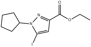 ethyl 1-cyclopentyl-5-iodo-1H-pyrazole-3-carboxylate 结构式