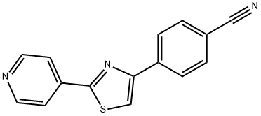 4-[2-(pyridin-4-yl)-1,3-thiazol-4-yl]benzonitrile 结构式