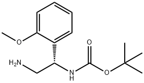 tert-butyl (S)-(2-amino-1-(2-methoxyphenyl)ethyl)carbamate 结构式