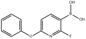 (2-氟-6-苯氧基吡啶-3-基)硼酸 结构式
