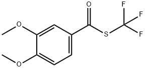 Benzenecarbothioic acid, 3,4-dimethoxy-, S-(trifluoromethyl) ester 化学構造式