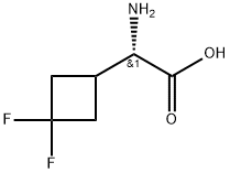 Cyclobutaneacetic acid, α-amino-3,3-difluoro-, (αS)- 结构式
