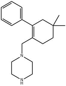 Piperazine, 1-[(4,4-dimethyl-2-phenyl-1-cyclohexen-1-yl)methyl]- Struktur