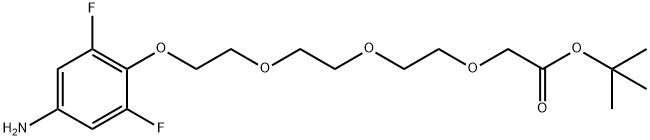 2-(2-(2-(2-(4-氨基-2,6-二氟苯氧基)乙氧基)乙氧基)乙氧基)乙酸叔丁酯, 2227348-91-4, 结构式