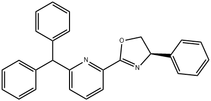 2-[((4R)-4,5-二氢-4-苯基-2-噁唑基]-6-(二苯甲基)吡啶, 2227390-59-0, 结构式