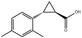 trans-2-(2，4-dimethylphenyl)cyclopropane-1-carboxylic acid 结构式