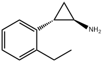 trans-2-(2-ethylphenyl)cyclopropan-1-amine hydrochloride 结构式
