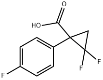 2，2-difluoro-1-(4-fluorophenyl)cyclopropane-1-carboxylic acid, 2228382-27-0, 结构式