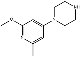 Piperazine, 1-(2-methoxy-6-methyl-4-pyridinyl)- Struktur