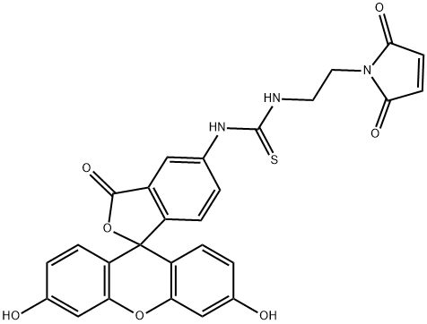 フルオレセインマレイミド 化学構造式