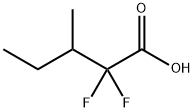 2,2-Difluoro-3-methyl-pentanoic acid Structure