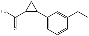 2-(3-ethylphenyl)cyclopropane-1-carboxylic acid, 2229364-54-7, 结构式