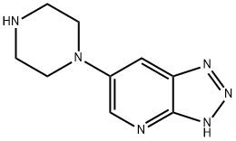 3H-1,2,3-Triazolo[4,5-b]pyridine, 6-(1-piperazinyl)- 结构式