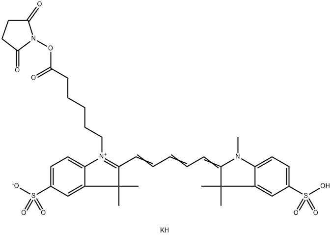 Sulfo-Cy5 NHS酯,2230212-27-6,结构式