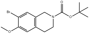 2(1H)-Isoquinolinecarboxylic acid, 7-bromo-3,4-dihydro-6-methoxy-, 1,1-dimethylethyl ester Struktur