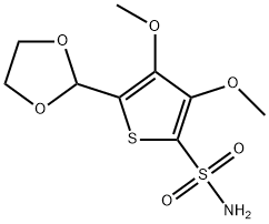 5-(1,3-dioxolan-2-yl)-3,4-dimethoxythiophene-2-sulfonamide 结构式