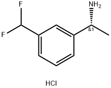 (1R)-1-[3-(DIFLUOROMETHYL)PHENYL]ETHYLAMINE HCl, 2230840-55-6, 结构式