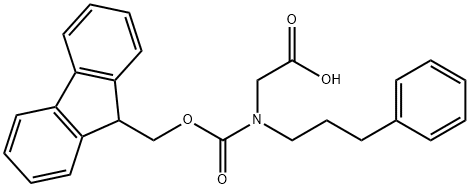 N-FMOC-N-(3-苯基丙基)甘氨酸, 2231812-73-8, 结构式