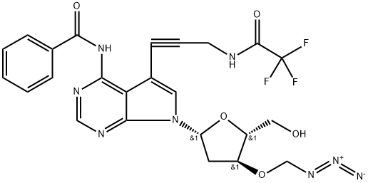 3'-O-Azidomethyl-7-TFA-ap-7-deaza-Da 结构式