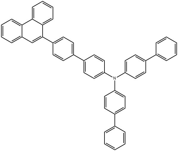 N-[1,1′-Biphenyl]-4-yl-N-[4′-(9-phenanthrenyl)[1,1′-biphenyl]-4-yl]-[1,1′-biphenyl]-4-amine Structure