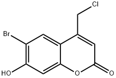 2H-1-Benzopyran-2-one, 6-bromo-4-(chloromethyl)-7-hydroxy- Structure