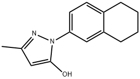 1H-Pyrazol-5-ol, 3-methyl-1-(5,6,7,8-tetrahydro-2-naphthalenyl)- Structure
