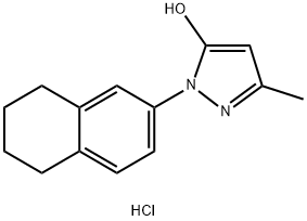 1H-Pyrazol-5-ol, 3-methyl-1-(5,6,7,8-tetrahydro-2-naphthalenyl)-, hydrochloride (1:1) Structure