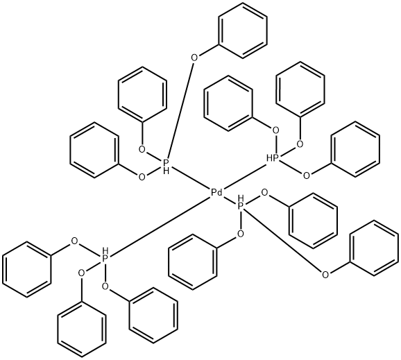 四 (亚膦酸三苯酯)钯 (0), 22372-54-9, 结构式