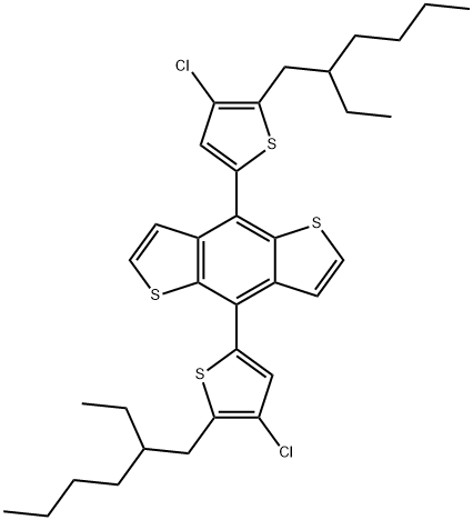 4,8-bis(4-chloro-5-(2-ethylhexyl)thiophen-2-yl)benzo[1,2-b:4,5-b']dithiophene Structure