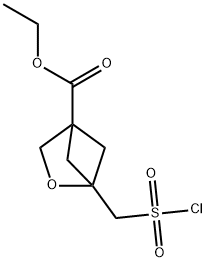 ETHYL 1-[(CHLOROSULFONYL)METHYL]-2-OXABICYCLO[2.1.1]HEXANE-4-CARBOXYLATE, 2241140-65-6, 结构式
