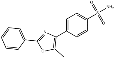 4-(5-methyl-2-phenyloxazol-4-yl)benzenesulfonamide Struktur