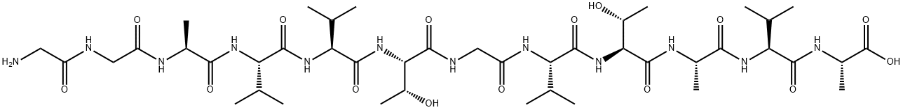 L-Alanine, glycylglycyl-L-alanyl-L-valyl-L-valyl-L-threonylglycyl-L-valyl-L-threonyl-L-alanyl-L-valyl- Structure