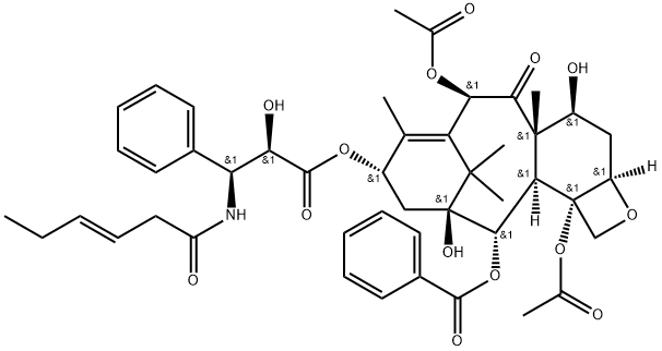 Benzenepropanoic acid, α-hydroxy-β-[[(3E)-1-oxo-3-hexen-1-yl]amino]-, (2aR,4S,4aS,6R,9S,11S,12S,12aR,12bS)-6,12b-bis(acetyloxy)-12-(benzoyloxy)-2a,3,4,4a,5,6,9,10,11,12,12a,12b-dodecahydro-4,11-dihydroxy-4a,8,13,13-tetramethyl-5-oxo-7,11-methano-1H-cyclod